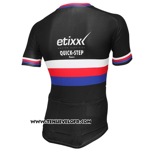 2015 Maillot Ciclismo UCI Mondo Champion Lider Quick Step Noir Manches Courtes et Cuissard